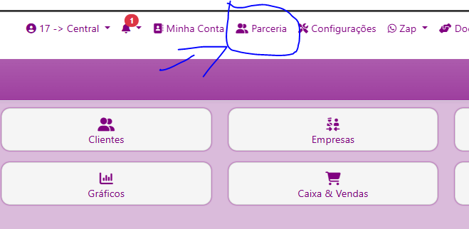 Tela de Cadastro de Parceria